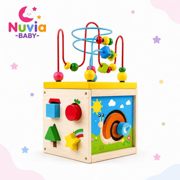 Cubo Didáctico de Madera – 5 en 1